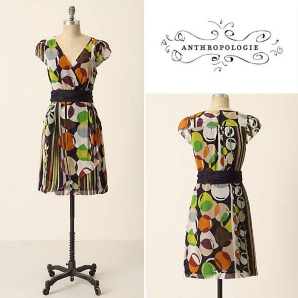 Moulinette Soeurs Pins and Polkas Dress Size 8